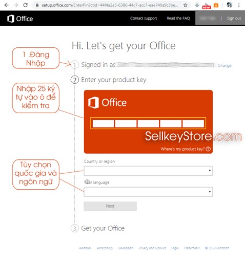Hướng dẫn nhập key Microsoft Office 2019 | it-support,vn
